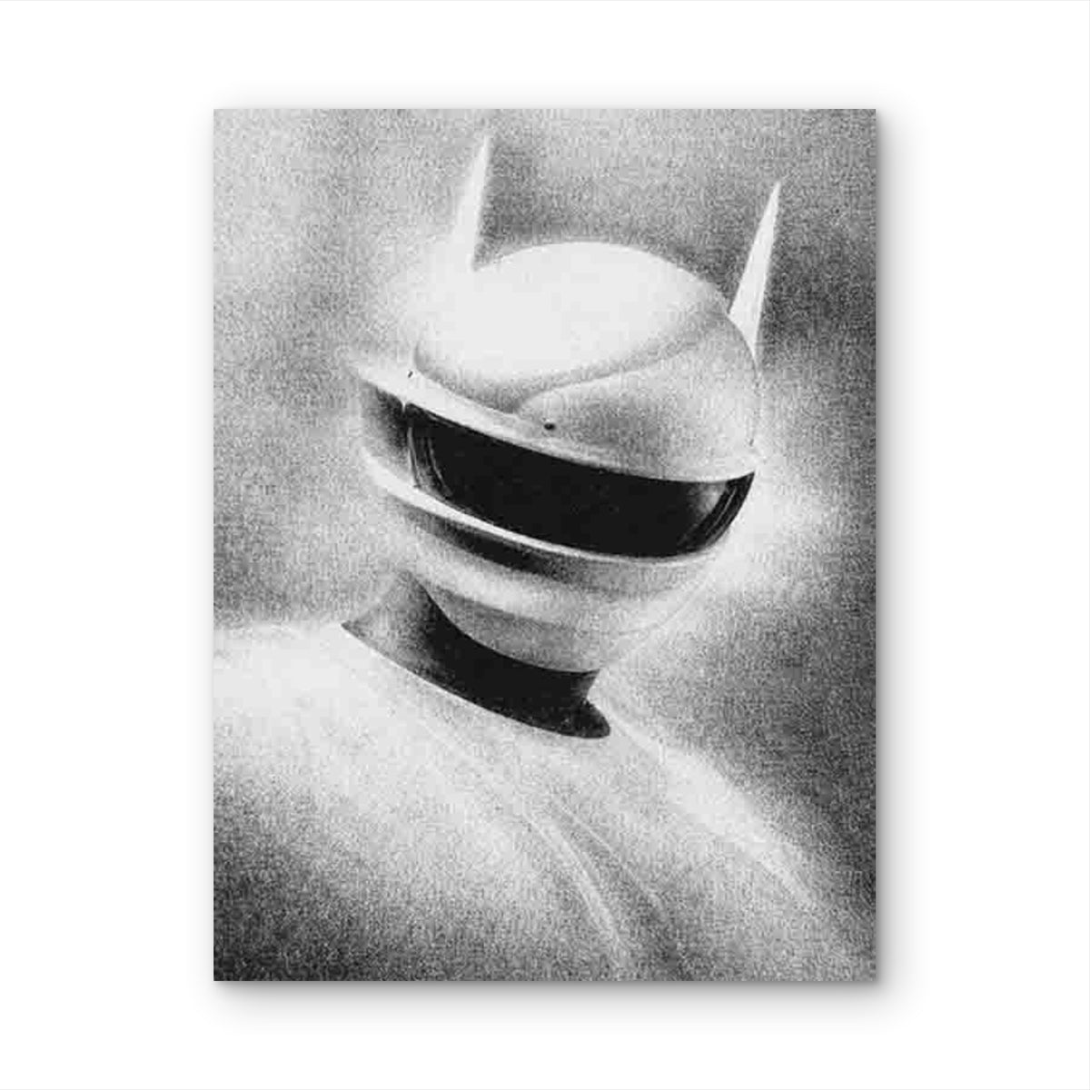 Futuristic Helmet 40x60cm Metal Print Ready to Hang
