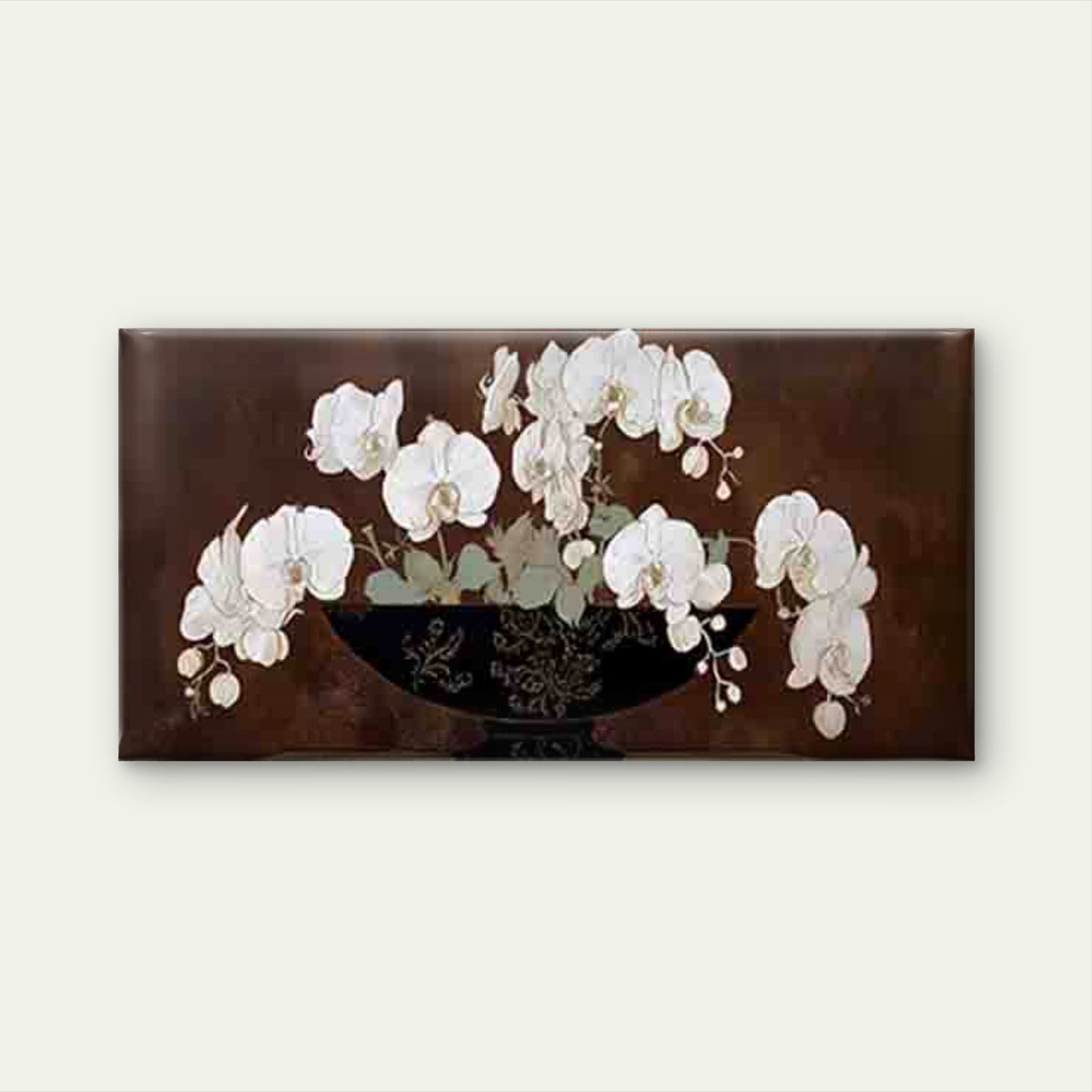 White Phalaenopsis Orchid Wall Art Canvas Office Home Room Framed 120x60cm