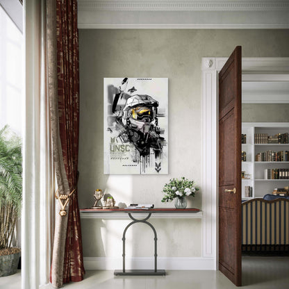 Modern Valor UNSC Warrior 60x90cm Metal Print Ready to Hang
