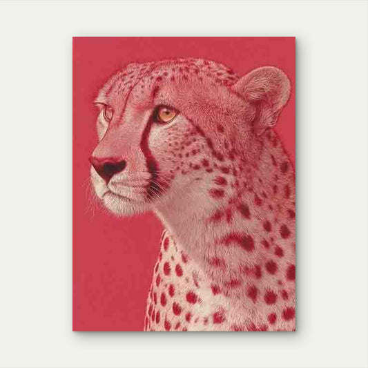 Pink Pastel Cheetah Metal Print Ready to Hang