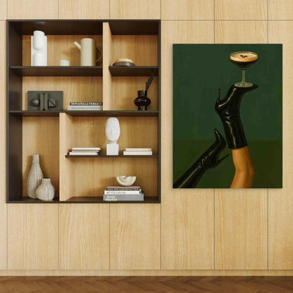 Beverage On Boots 60x90cm Metal Print Ready to Hang
