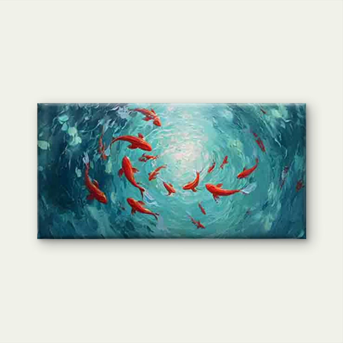 Red Koi Fish Wall Art Canvas Office Home Room Framed 120x60cm