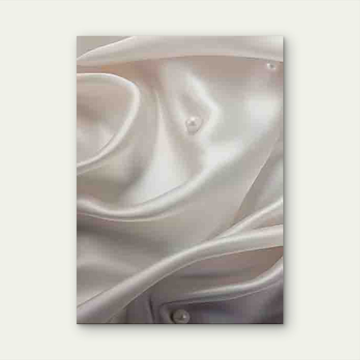 Modern Classic White Abstract with Pearls 60x90cm Metal Print Ready to Hang