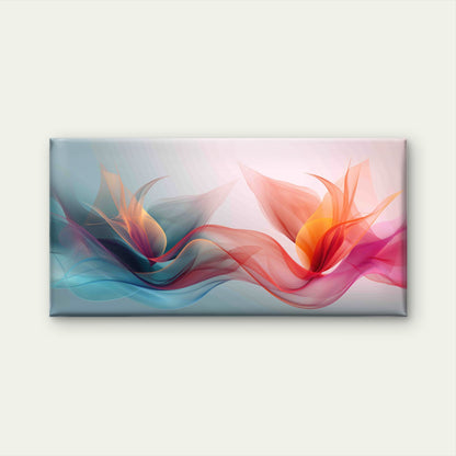 Abstract Flowing Ribbon Design Wall Art Canvas Office Home Room Framed 120x60cm