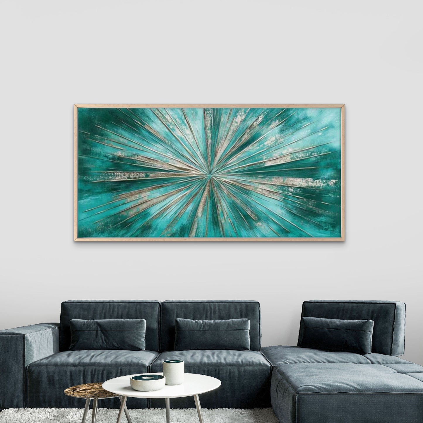Dynamic Lines Abstract Wall Art Canvas Office Home Room Framed 120x60cm