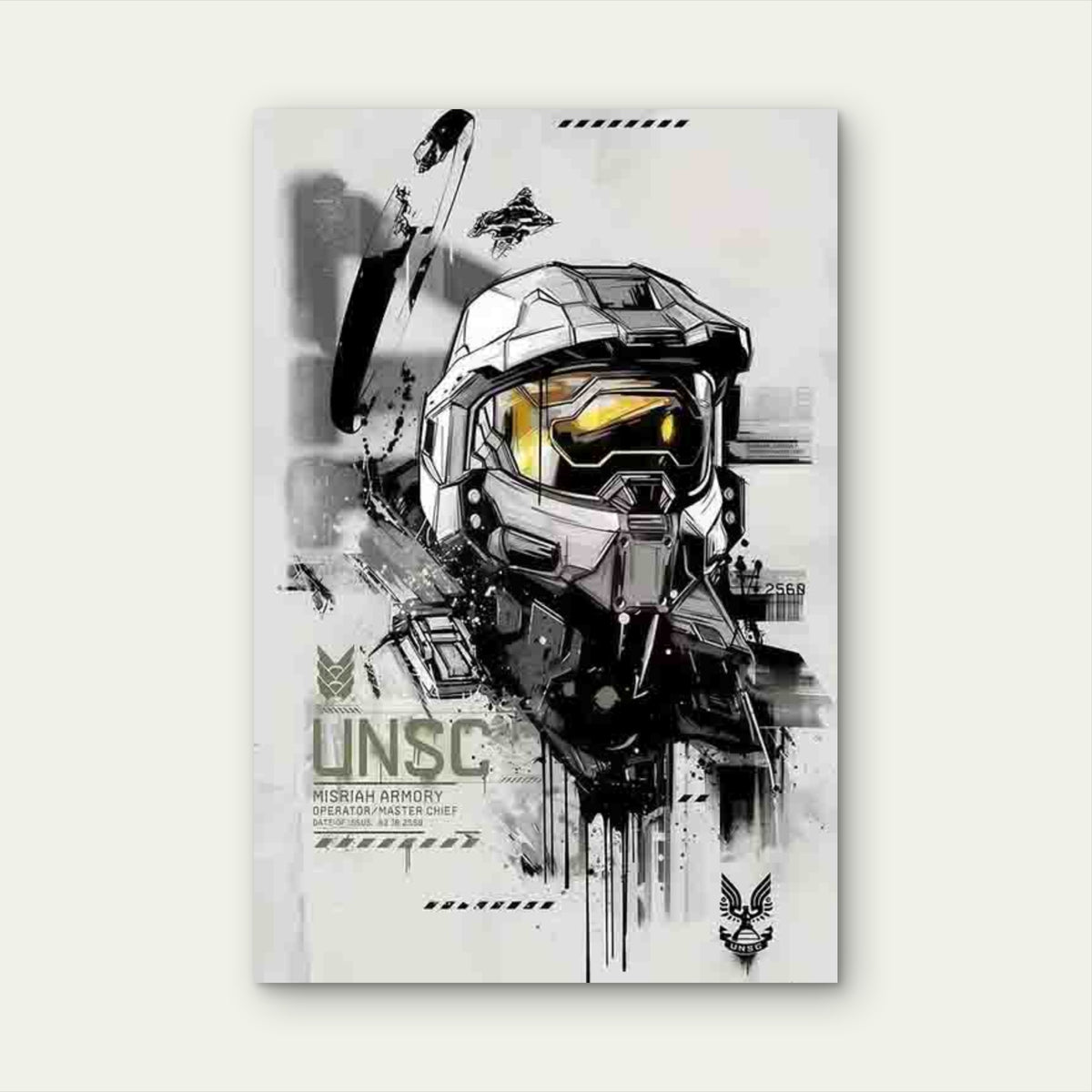 Modern Valor UNSC Warrior 60x90cm Metal Print Ready to Hang