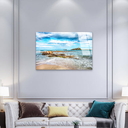 Sardinia Coastal Watchtower Acrylic Glass Printing Wall Art Australian Made Quality