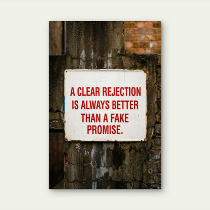 Sign with Inspirational Quote 40x60cm Metal Print Ready to Hang