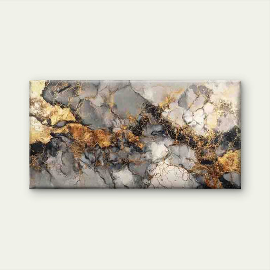 Dark Marble & Gold Abstract Wall Art Canvas Office Home Room Framed 120x60cm