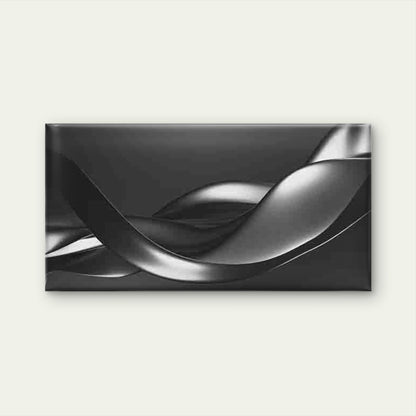 Abstract Black And White Wave Wall Art Canvas Office Home Room Framed 120x60cm