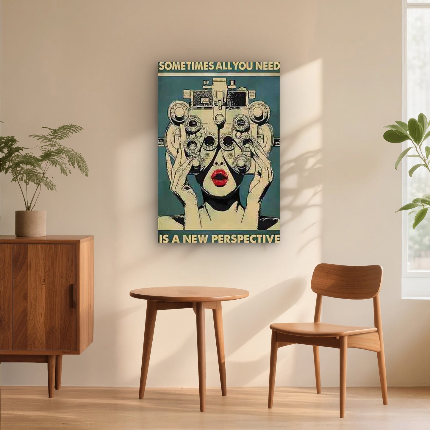 SOMETIMES ALL YOU NEED IS A NEW PERSPECTIVE 60x90cm Metal Print Ready to Hang - Bella Home Decor