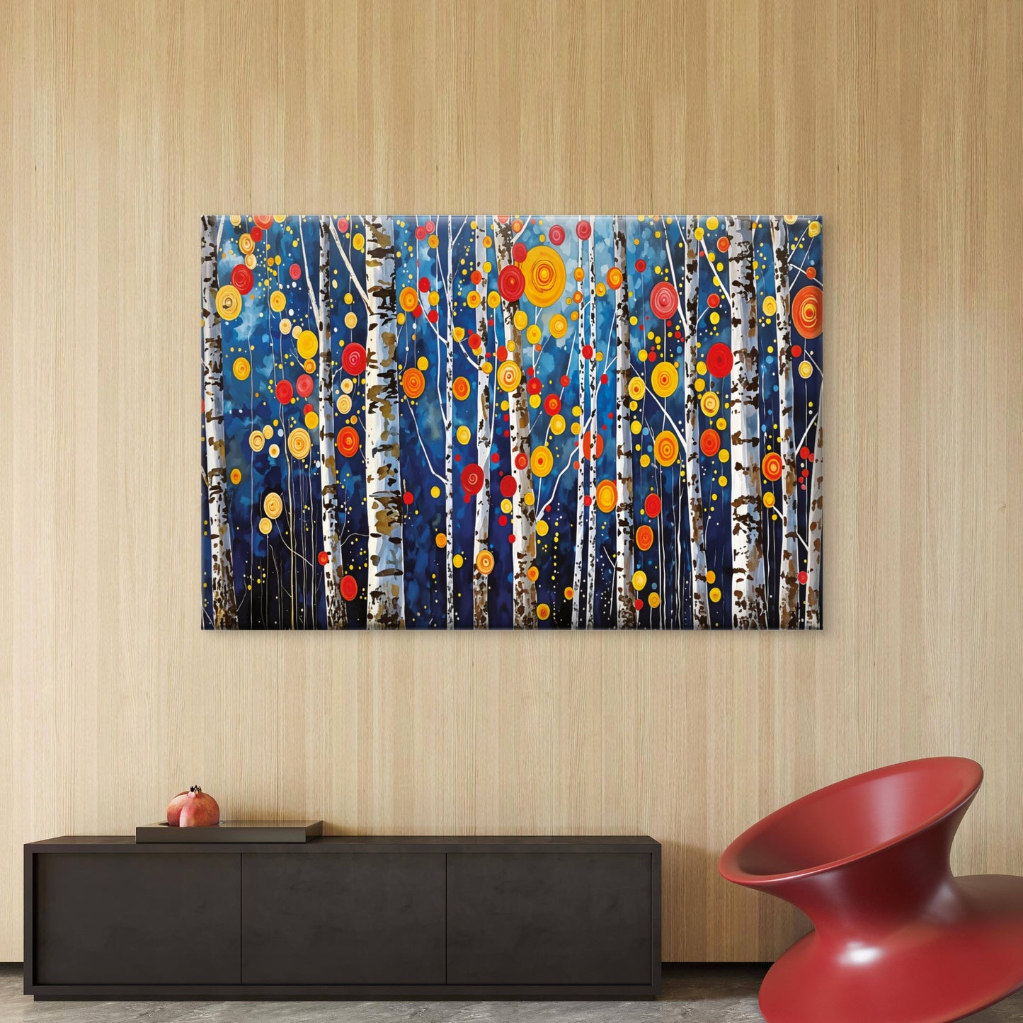 Vibrant Blooming Flower Forest Wall Art Decor 100% Australian Made