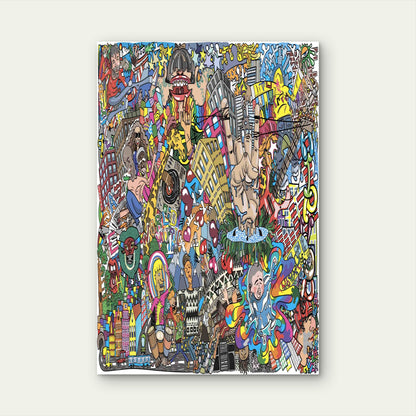 Chaos And Rhythm In The City 60x90cm Metal Print Ready to Hang