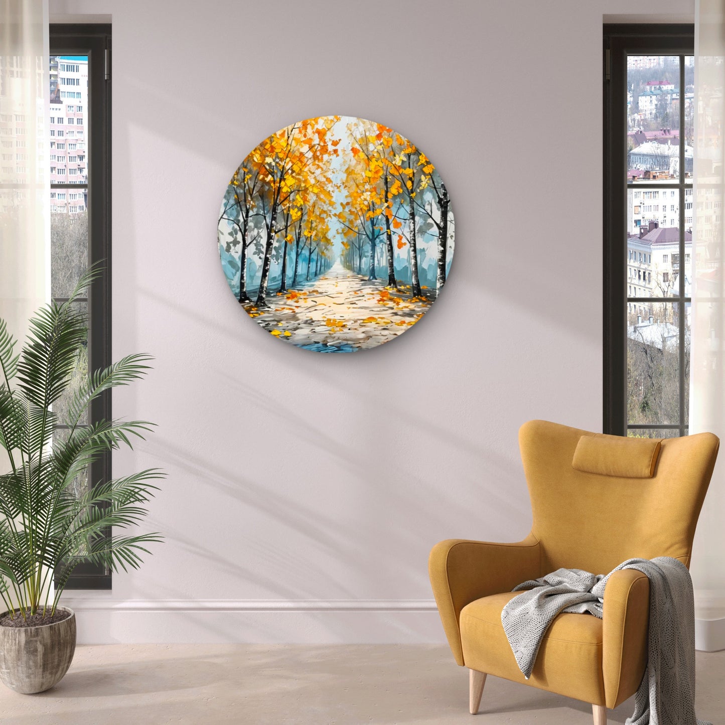 Forest Path Painting Acrylic Glass Rounded Print Tempered Glass Wall Art 100% Made in Australia Ready to Hang