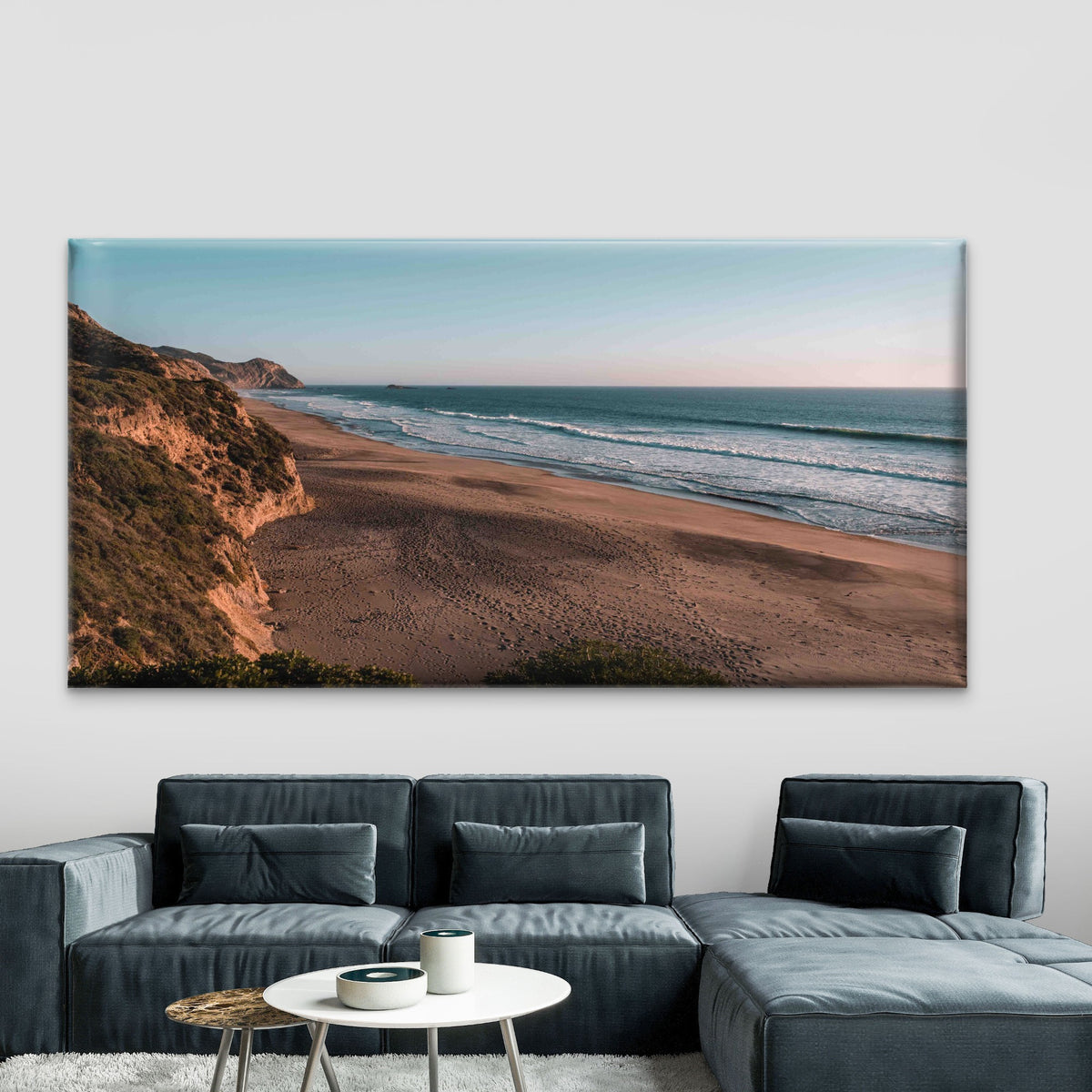 South North Beach Point Reyes Wall Art Canvas Office Home Room Framed 120x60cm