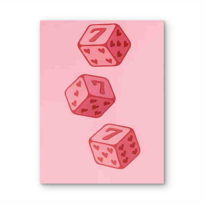 Love Dice 40x60cm Metal Print Ready to Hang