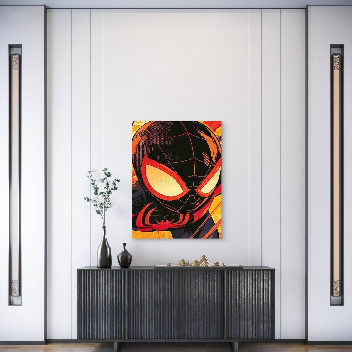 Super Hero With A Mask Metal Print Ready to Hang