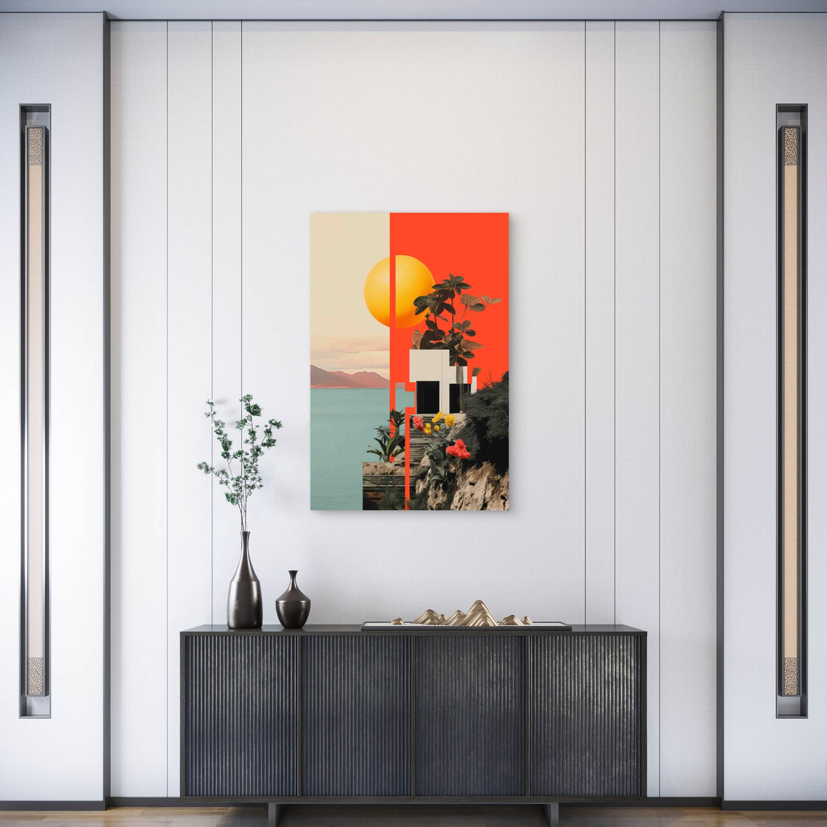 Abstract Horizon Metal Print Ready to Hang
