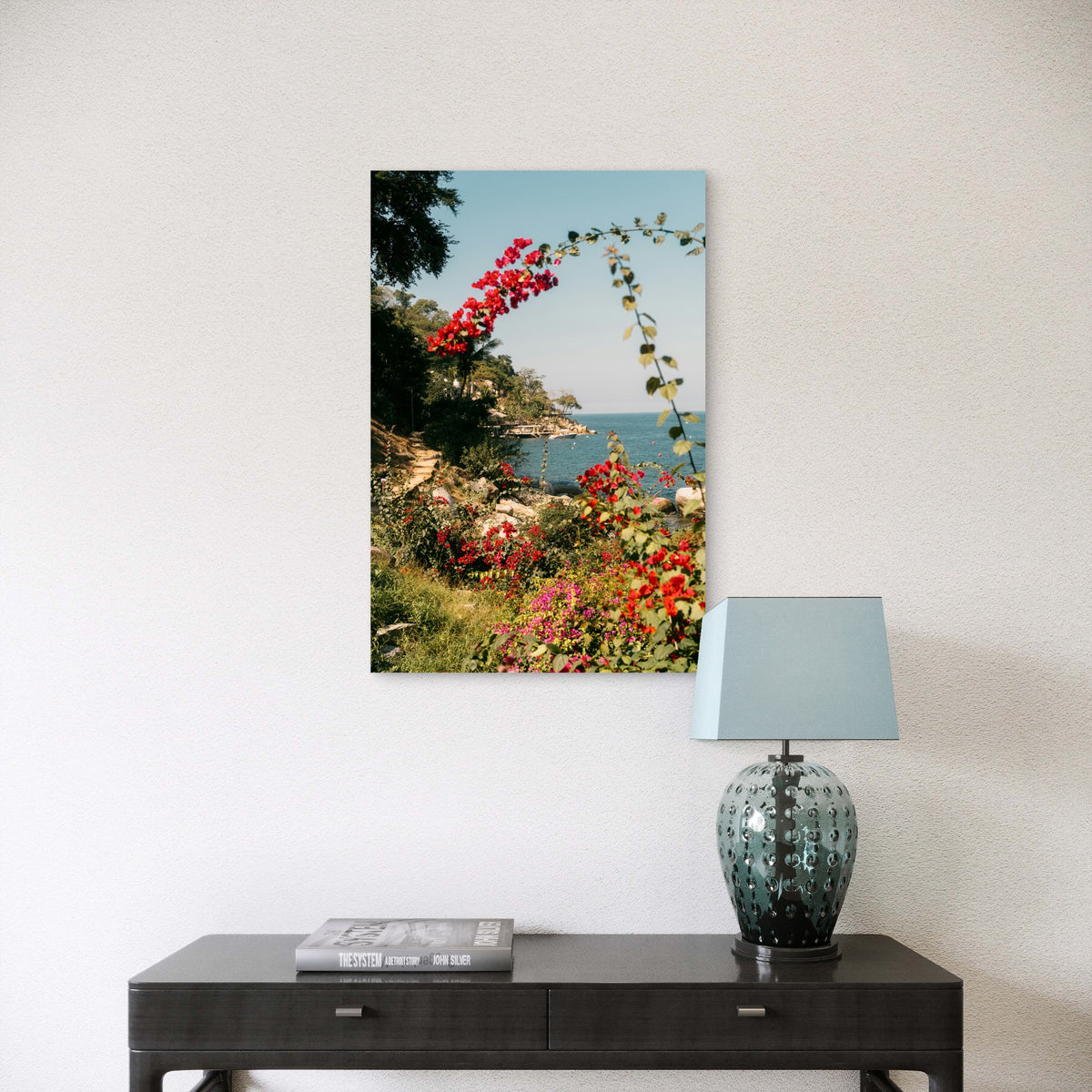Scenic Tropical Coastline View 40x60cm Metal Print Ready to Hang