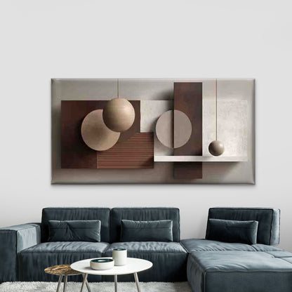 Abstract Geometric Shapes Wall Art Canvas Office Home Room Framed 120x60cm