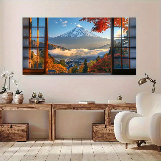 Mount Fuji Sunrise Wall Art wall canvas office home room framed 120x60cm - Bella Home Decor