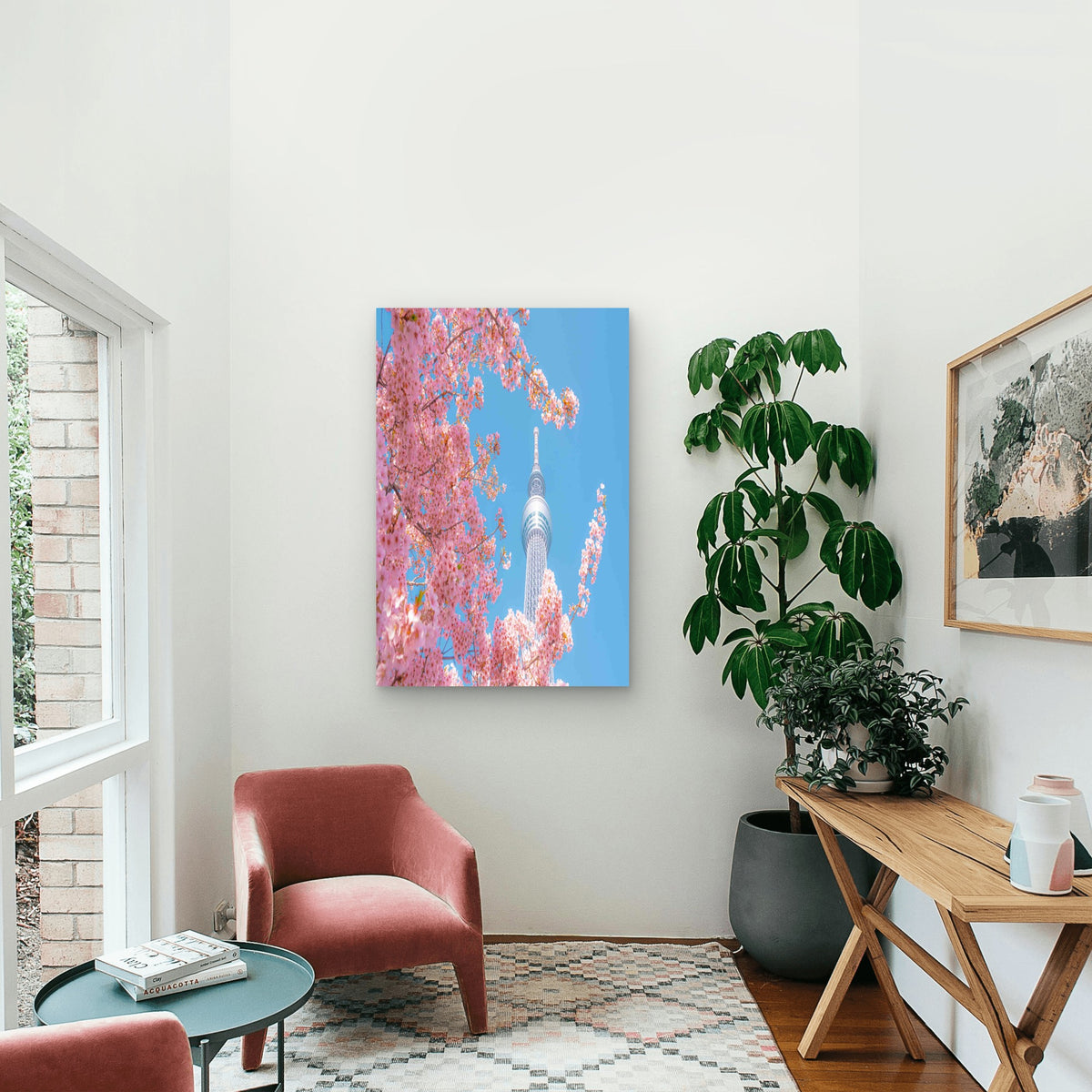 Spring Splendor At Tokyo Skytree 40x60cm Metal Print Ready to Hang