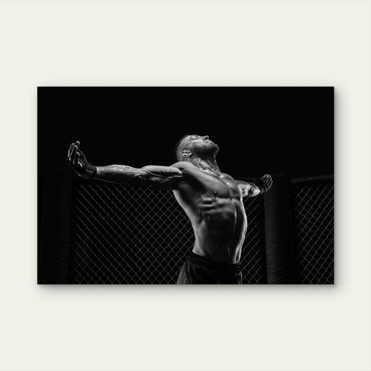 Inspirational Gym Training Champion Pose 5mm thick Plastic Poster Ready to Hang 90x60cm