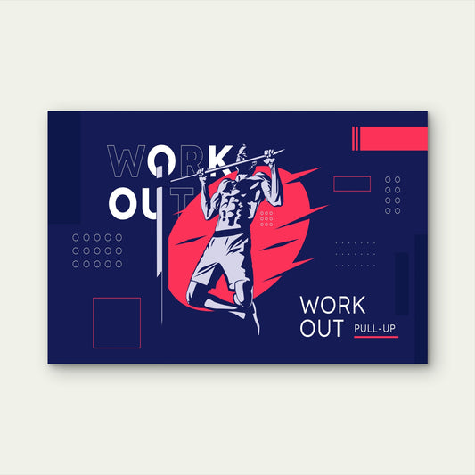 Calisthenics Work Out Fitness Text Sign 5mm thick Plastic Poster Ready to Hang 90x60cm