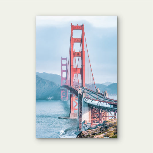 Modern San Francisco Ocean Bridge 40x60cm Metal Print Ready to Hang