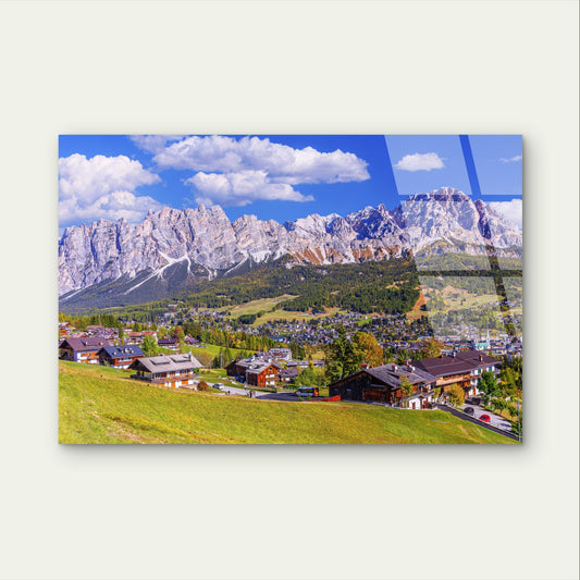 Cortina dAmpezzo Dolomites Italy Town Acrylic Glass Printing Wall Art Australian Made Quality