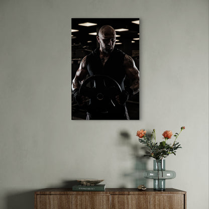 Male Bodybuilder Workout Print 5mm thick Plastic Poster Ready to Hang 90x60cm