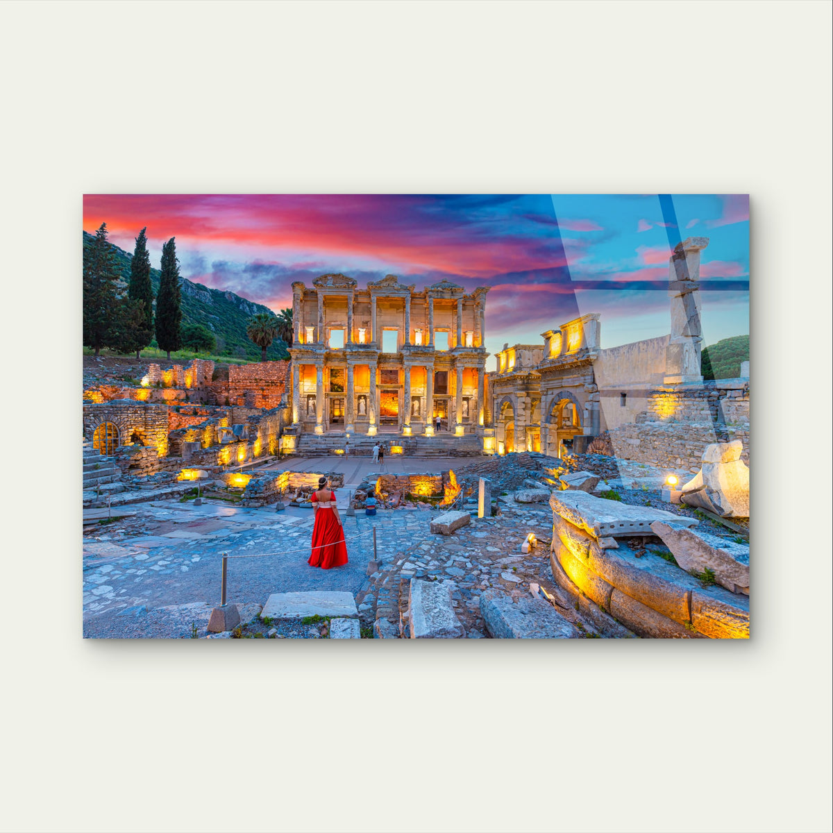 Modern Ancient Turkey Ephesus Ruins Acrylic Glass Printing Wall Art Australian Made Quality