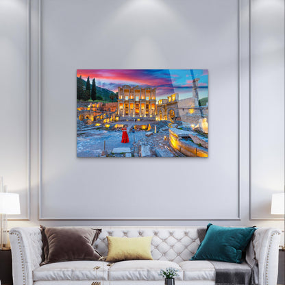 Modern Ancient Turkey Ephesus Ruins Acrylic Glass Printing Wall Art Australian Made Quality
