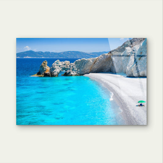 Modern Greece Skiathos Lalaria Beach Acrylic Glass Printing Wall Art Australian Made Quality