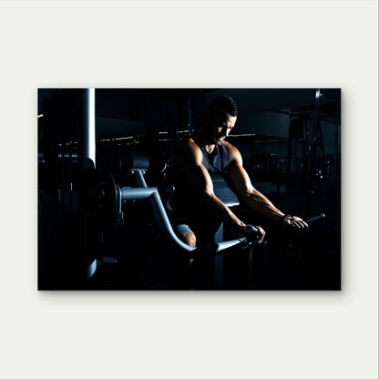 Dark Bicep Preacher Curl Arm Workout 5mm Plastic Poster Ready to Hang 90x60cm