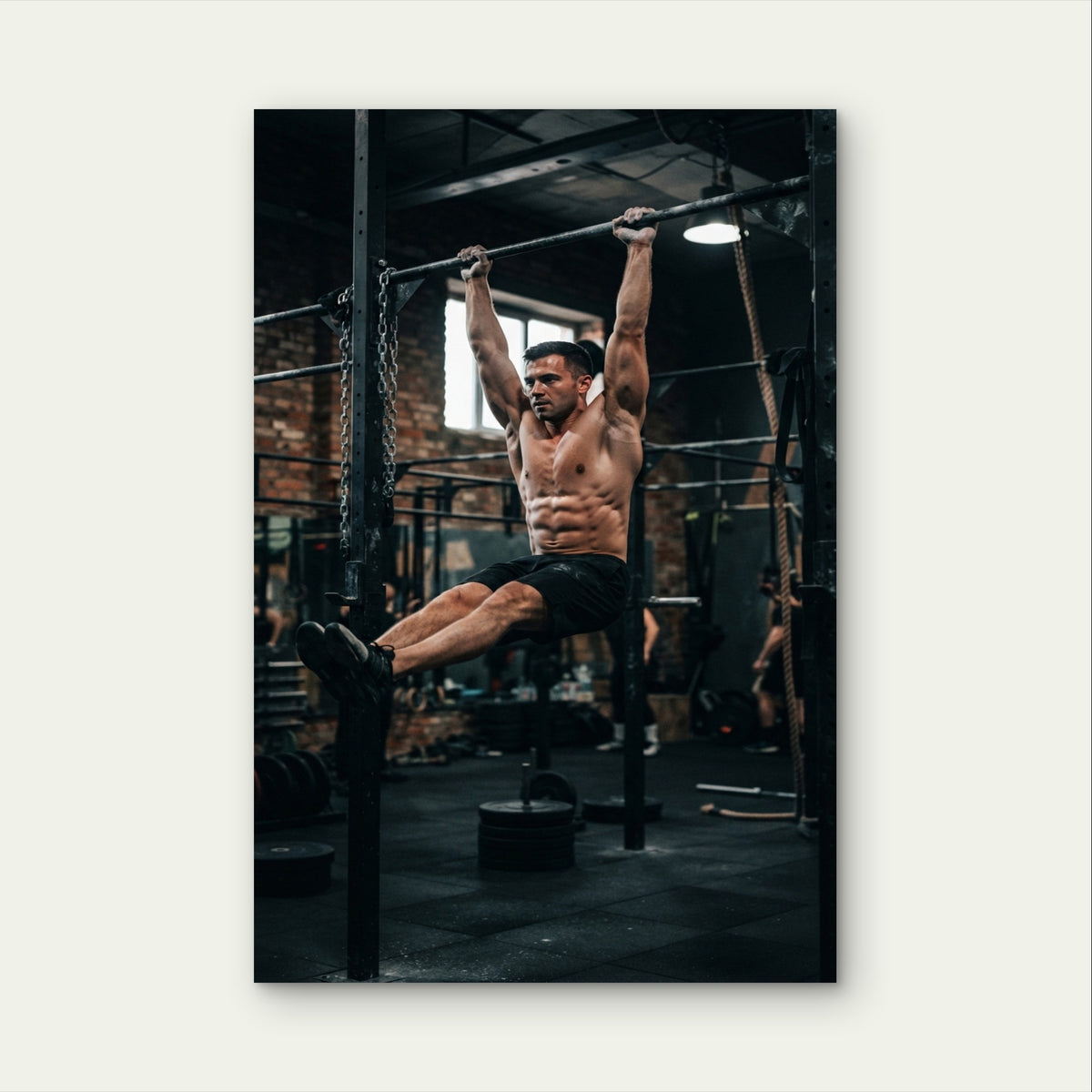 Fitness Inspiration Six Pack Wall Art 5mm Plastic Poster Ready to Hang 90x60cm