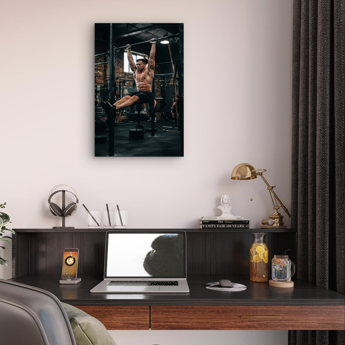 Fitness Inspiration Six Pack Wall Art 5mm Plastic Poster Ready to Hang 90x60cm