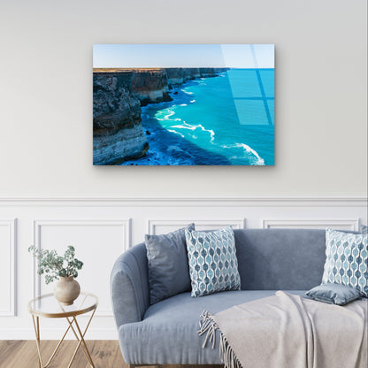 Great Australian Bight Ocean Cliffs Acrylic Glass Printing Wall Art Australian Made Quality