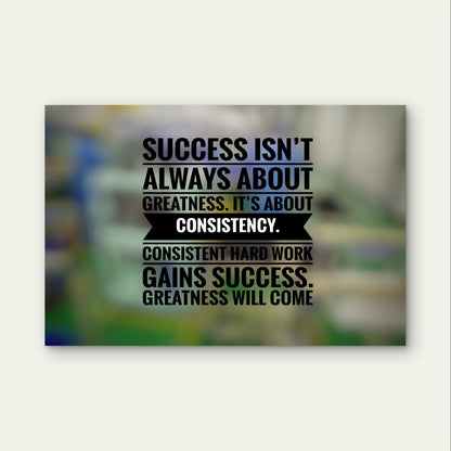 Dwayne Johnson Success Quote Gym Art Print 5mm Plastic Ready to Hang 90x60cm