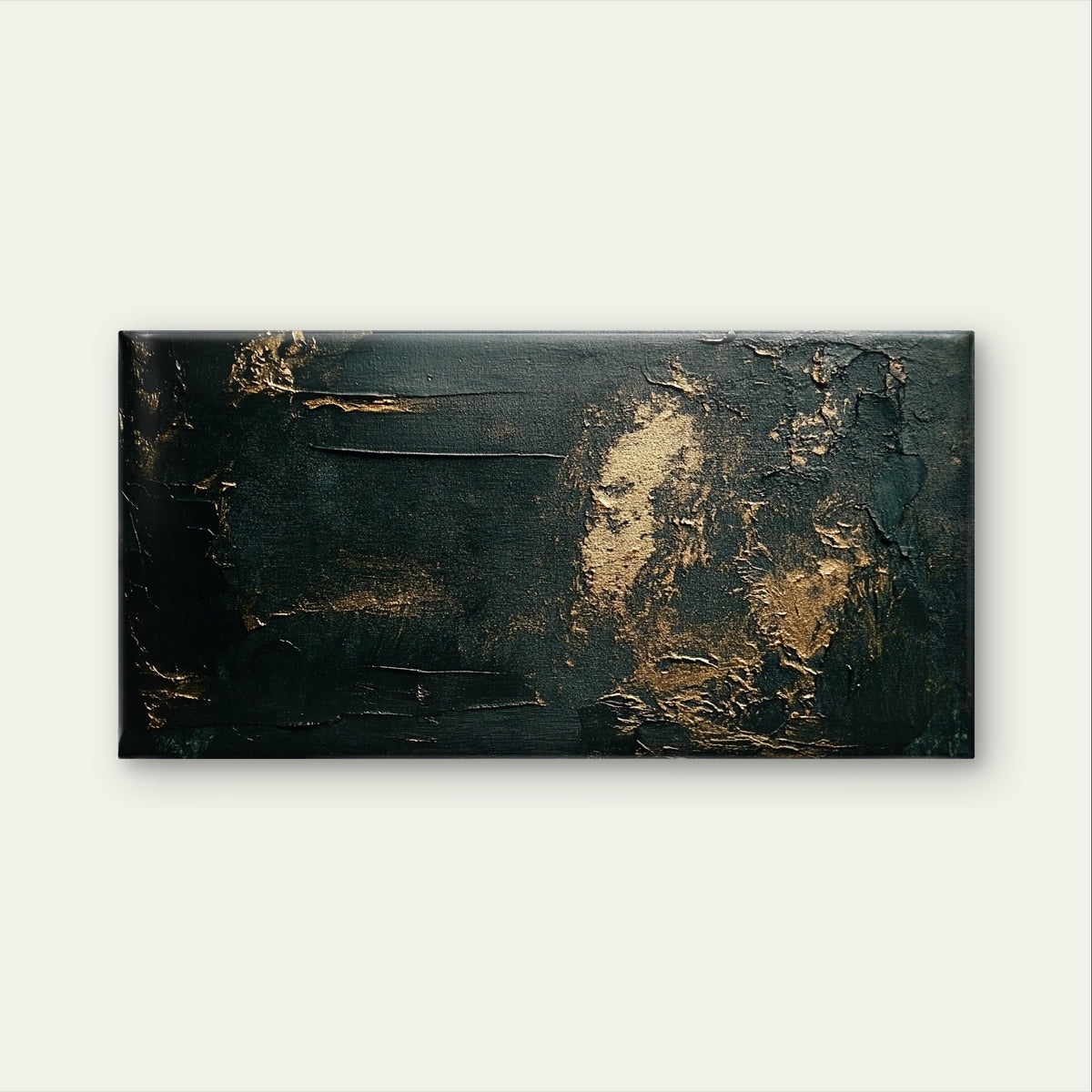 Abstract Black Gold Foil Luxury Wall Art Canvas Office Home Framed 120x60cm