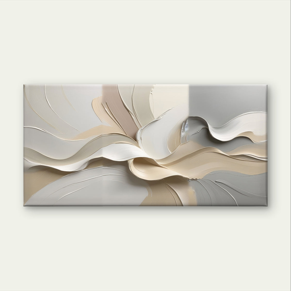 Minimalist Neutral Abstract Beige Wall Art Canvas Office Home Framed 120x60cm