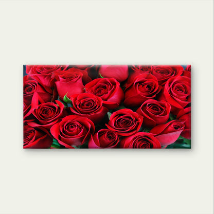 Romantic Crimson Rose Flower Blossom Wall Art Canvas Office Home Framed 120x60cm