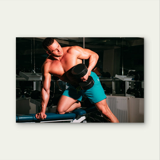 Bodybuilding Fitness Motivation Gym Art 5mm Plastic Ready to Hang 90x60cm