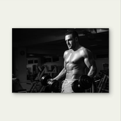 Fitness Workout Saying Typography Sign 5mm Plastic Ready to Hang 90x60cm