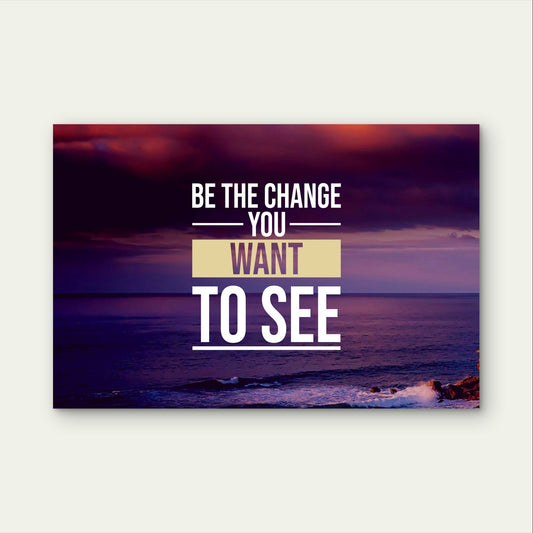 Inspirational Quote Seascape Coastal 5mm Plastic Poster Ready to Hang 90x60cm