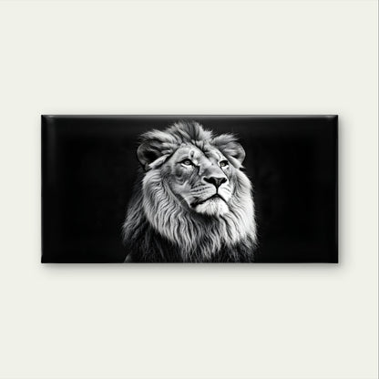 Black White Majestic Lion King Wall Art Canvas Office Home Framed 120x60cm