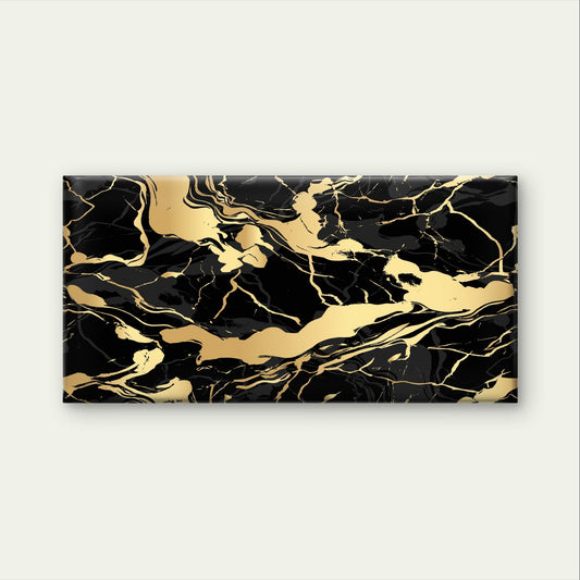 Luxury Abstract Golden Veins Fluid Wall Art Canvas Office Home Framed 120x60cm