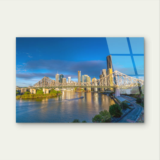 Brisbane Story Bridge City Skyline Acrylic Glass Printing Wall Art Australian Made Quality