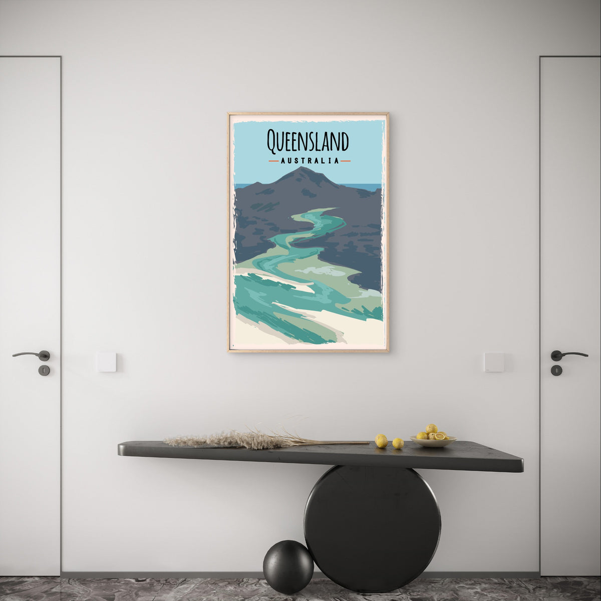Whitehaven Beach Whitsundays Queensland Australia Travel Poster Print Wall Art