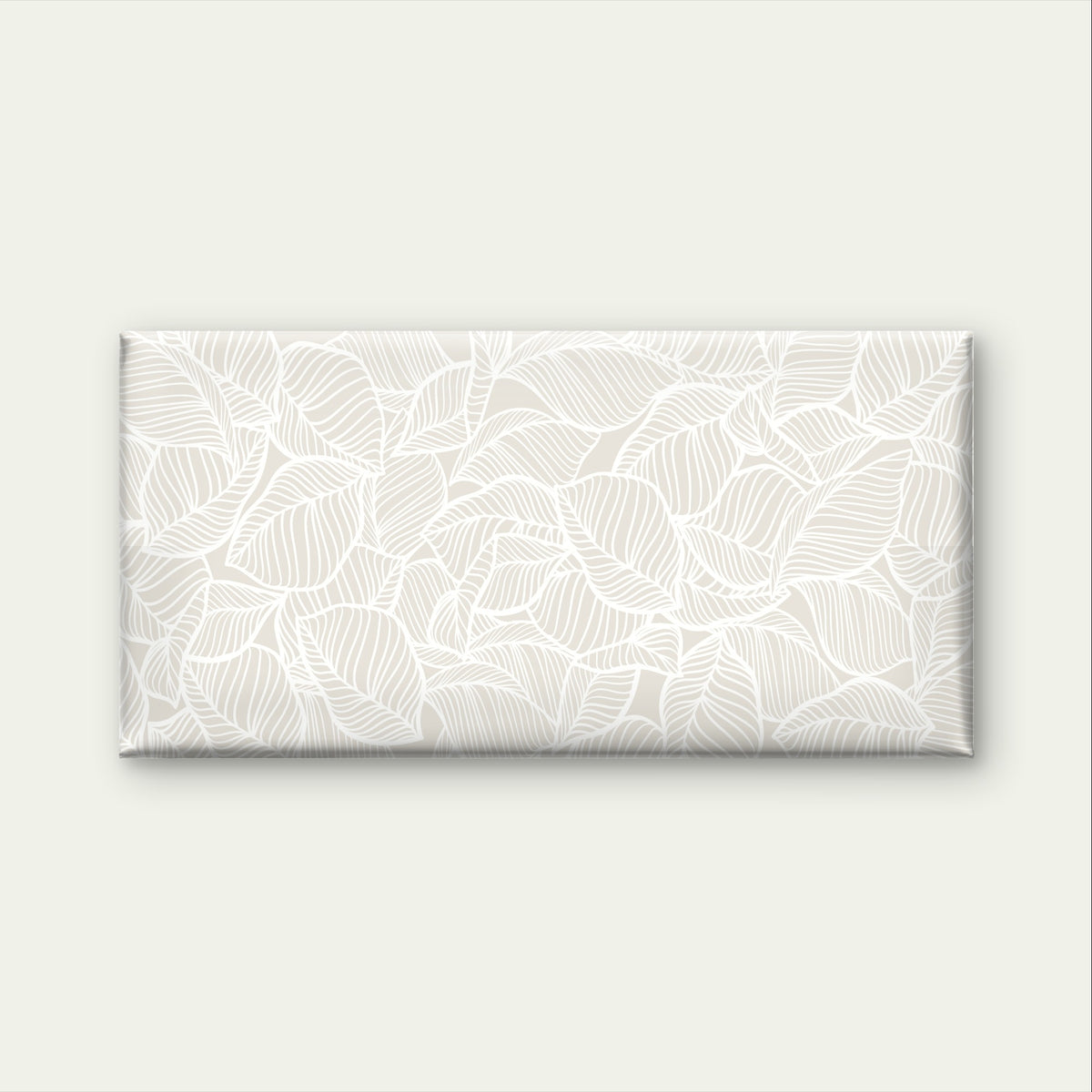 Nordic Beige White Leaf Pattern Wall Art Canvas Office Home Framed 120x60cm